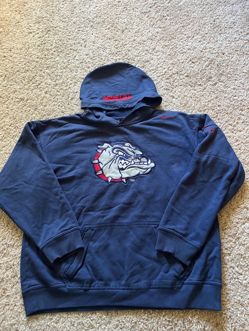 Nike VTG Gonzaga Bulldogs Women’s Navy Hoodie L